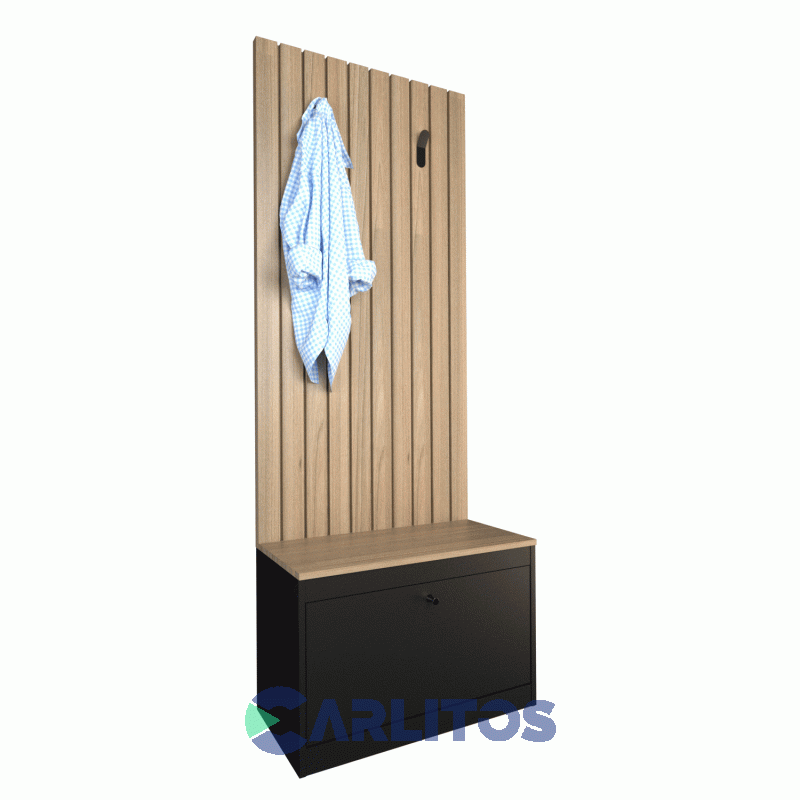 Botinero Recibidor 0.64 Mts Tables Cod: 4018-Con Olmo Finlandes-Negro