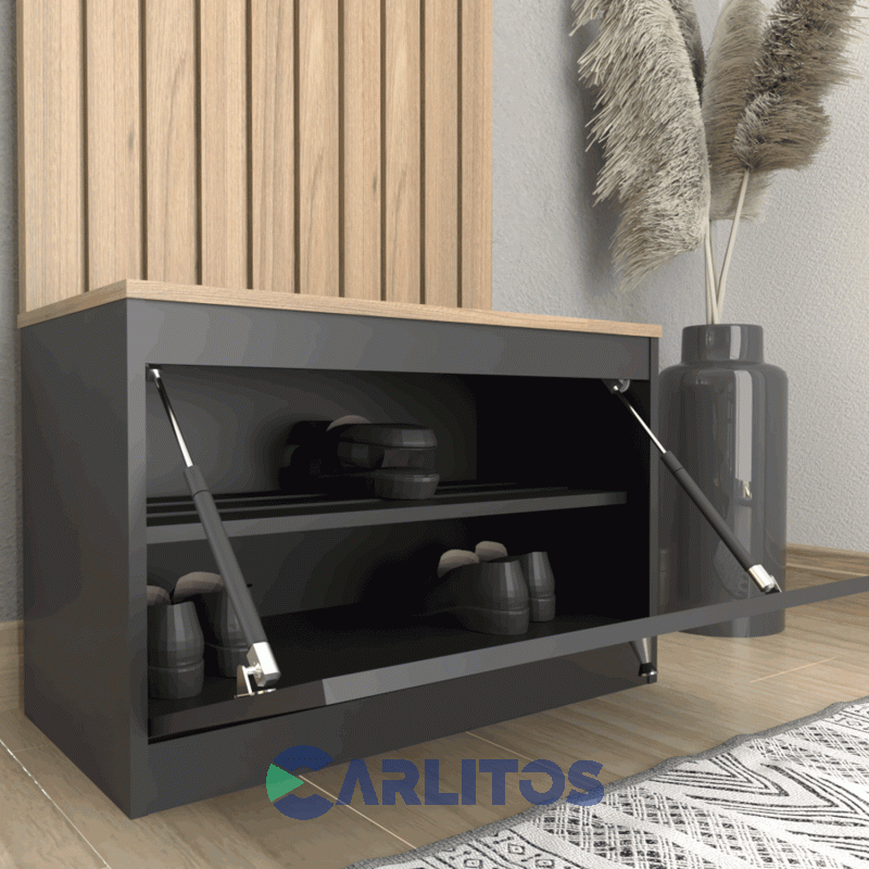 Botinero Recibidor 0.64 Mts Tables Cod: 4018-Con Olmo Finlandes-Negro