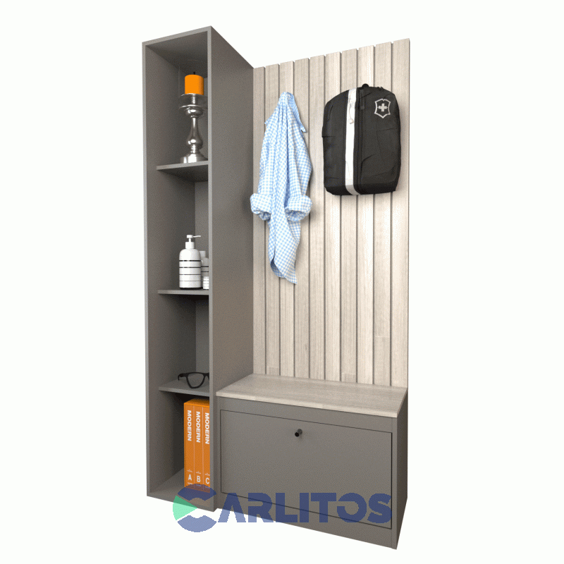 Botinero Recibidor 0.95 Mts Tables Cod: 4019-Ncg Nevado-Gris