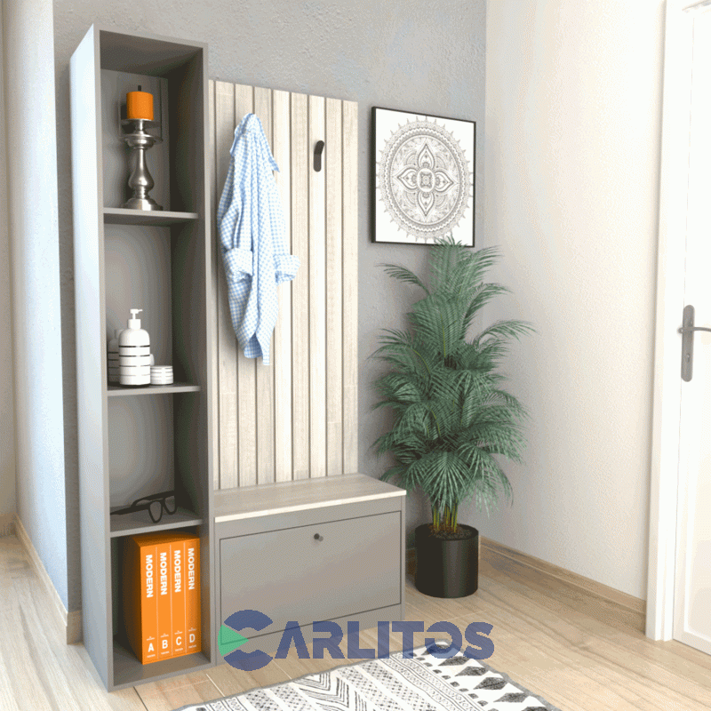 Botinero Recibidor 0.95 Mts Tables Cod: 4019-Ncg Nevado-Gris