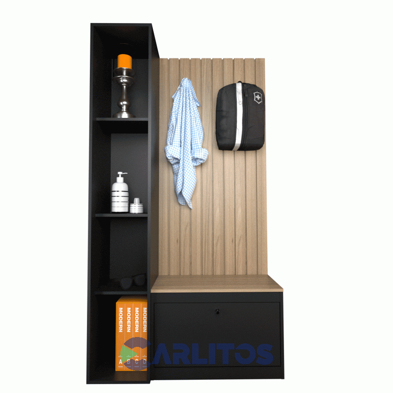 Botinero Recibidor 0.95 Mts Tables Cod: 4019-Con Olmo Finlandes-Negro