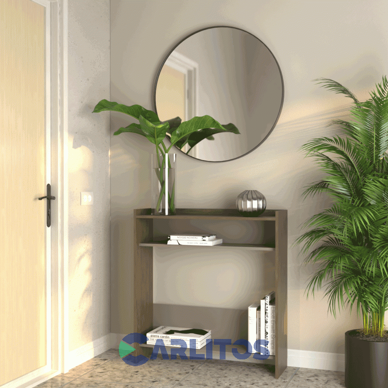 Recibidor Abierto 0.92 Mts Linea Home Tables Cod: 1405-Cng Nogal-Gris