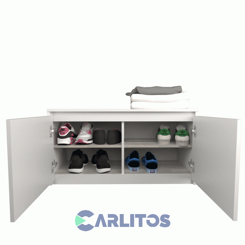 Zapatero 0.90 Mts 2 Puertas Linea Home Tables Cod: 6463 Nce Nevado-Everest
