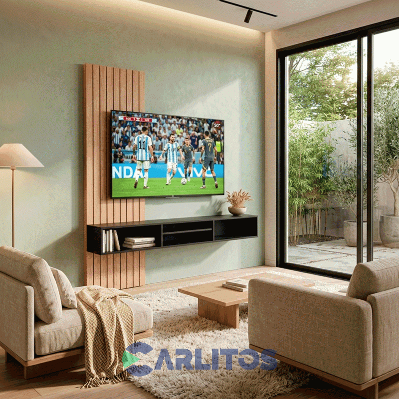 Rack Tables Para Colgar Varillado 1.80 Mts Linea Home Cod:1407-Con-Olmo Finlandes-Negro