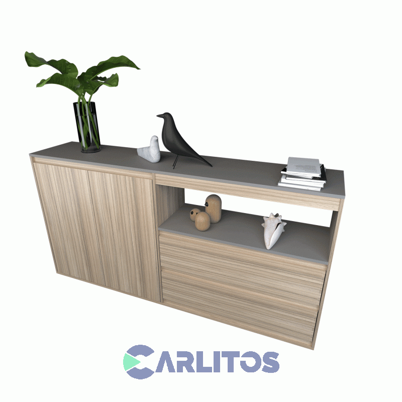 Bahiut Tables 1.75 Mts Linea Terrae Cod: 4026-Ccg-Cocobolo-Gris C.