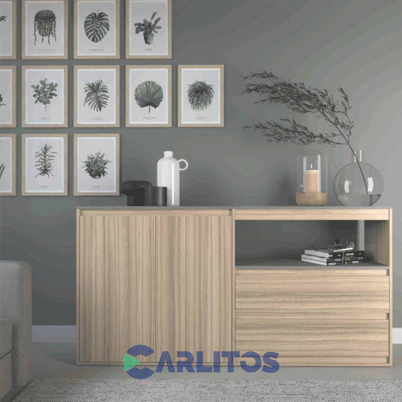 Bahiut Tables 1.75 Mts Linea Terrae Cod: 4026-Ccg-Cocobolo-Gris C.