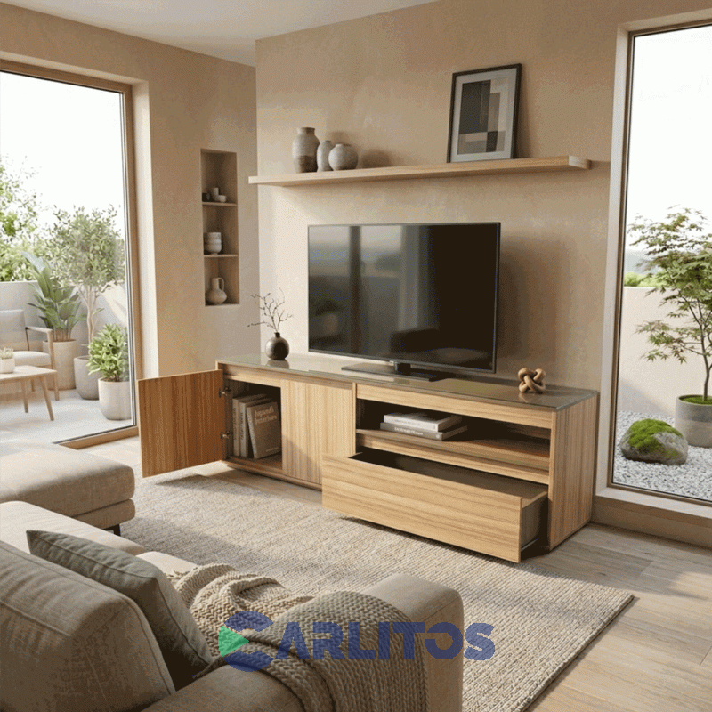 Rack Tv Linea Terrae 1.54 Mts Tables Cod: 4027-Ccs-Cocobolo-Safari