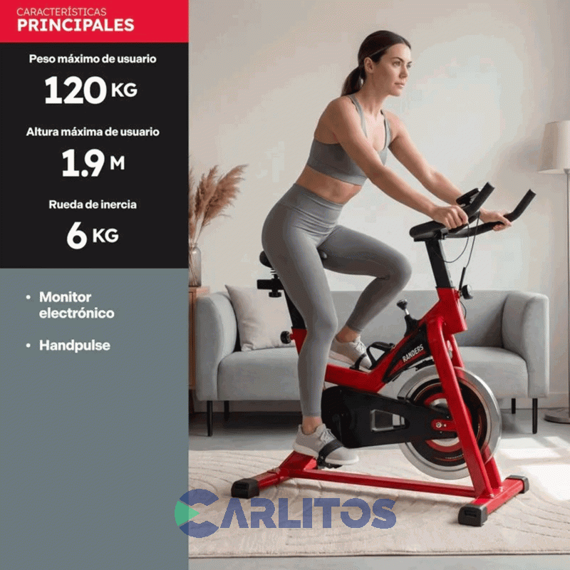 Fitness Bicicleta Indoor Spinning Randers  Arg-845sp