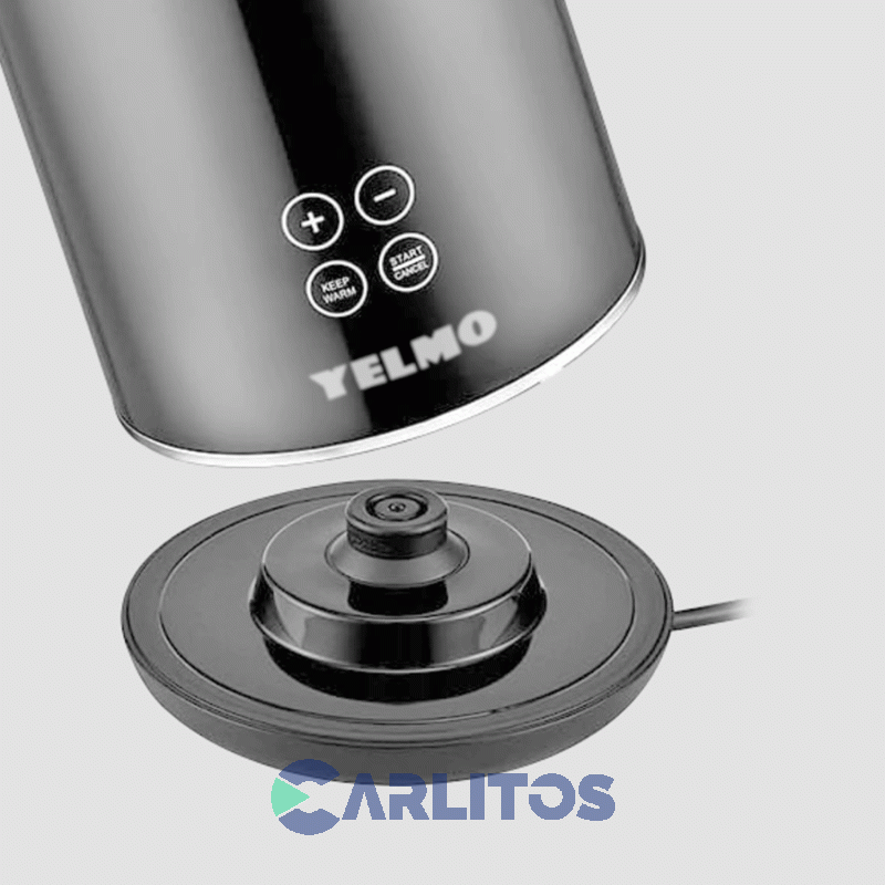 Pava Electrica Digital Yelmo Negra Selector De Temperatura Para Mate Pe3912