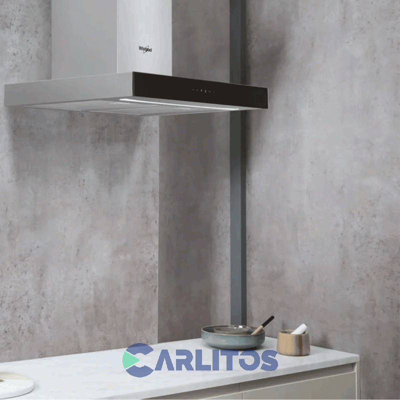 Campana Extractora Whirlpool Acero Inoxidable Frente Recto 60 Cm Tbox Whbs 62F Lt K/1