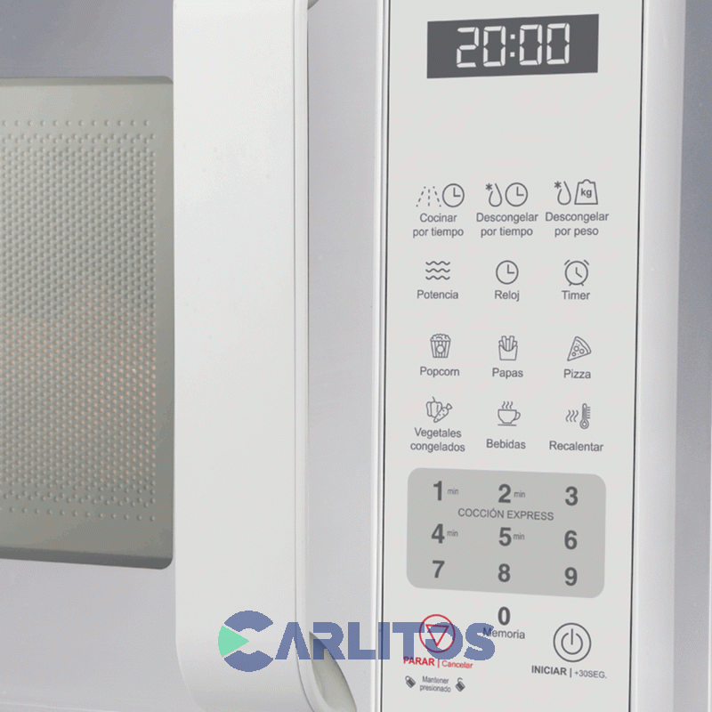 Microondas Digital Smartlife 20 Litros Blanco Sl-Mwo20mdw