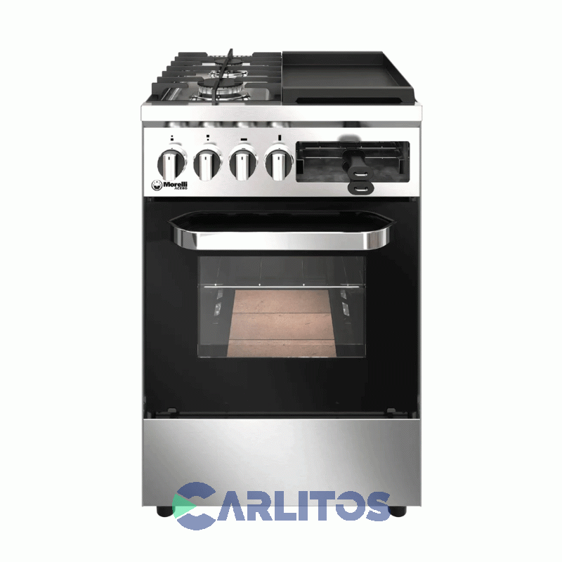 Coina A Gas Industrial Morelli 55 Cm  Acero Inoxidable 16374 Multigrill