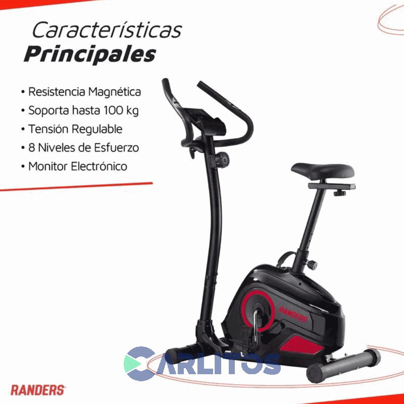 Fitness Bicicleta Magnetica Con Pulso Randers Arg-456