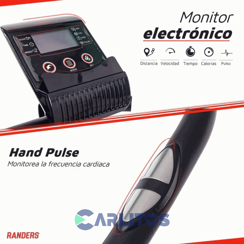 Fitness Bicicleta Magnetica Con Pulso Randers Arg-456