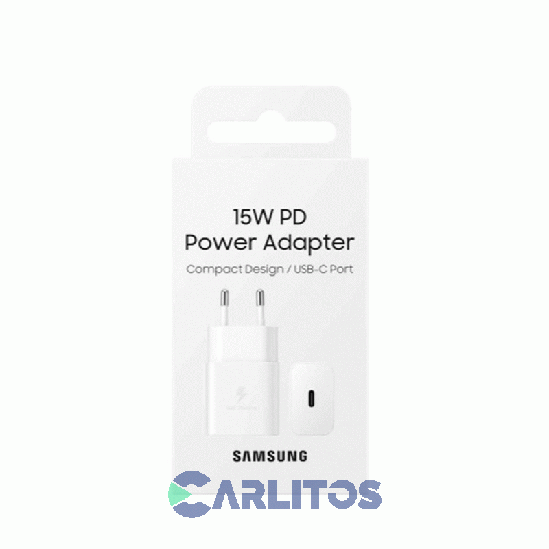 Cargador Rapido Usb-C 15 W Sin Cable Samsung Ep-T1510nwsgar Blanco