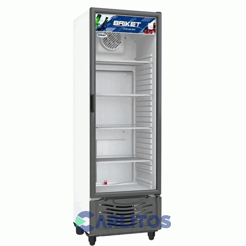 Exhibidora Vertical Briket Gris Sin Cenefa - 417 Litros M4300