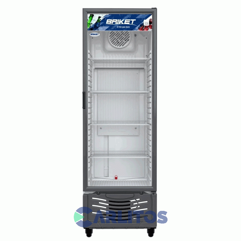 Exhibidora Vertical Briket Gris Sin Cenefa - 417 Litros M4300