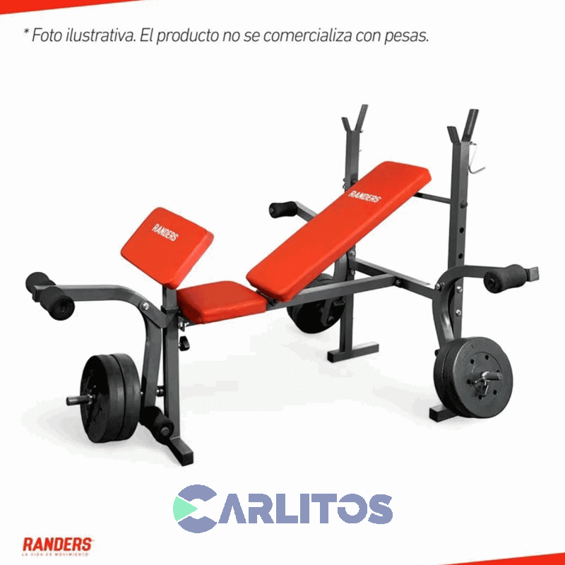 Fitness Banco Randers De Pesas Plegable - Estacion Mariposa Y Scott  Arg-140-X