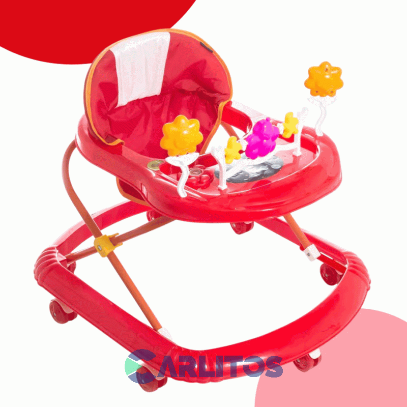 Andador Musical Bebesit Ajustable 6 Ruedas Grandes 3004-V2f Rojo