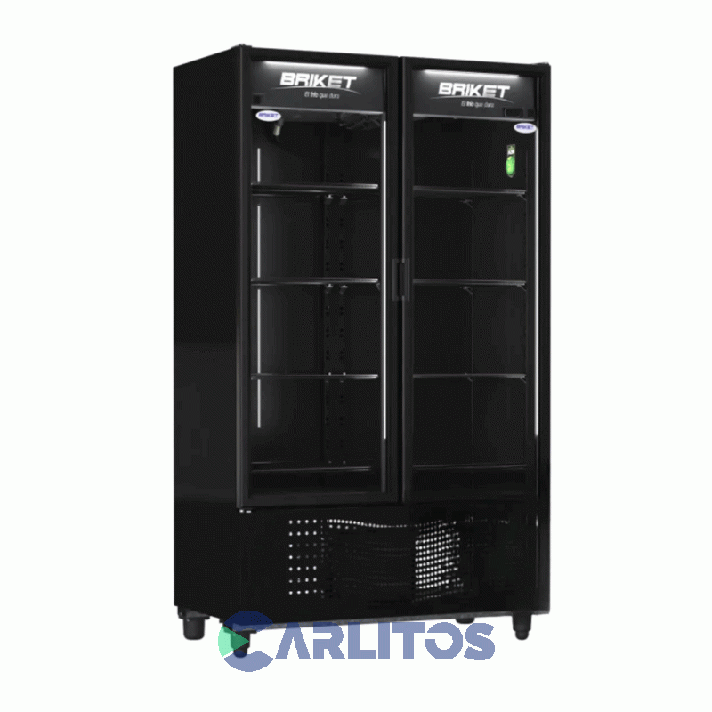 Exhibidora Vertical Briket Negra Sin Cenefa - 971 Litros M10030