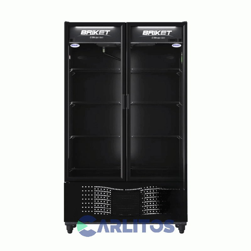 Exhibidora Vertical Briket Negra Sin Cenefa - 971 Litros M10030