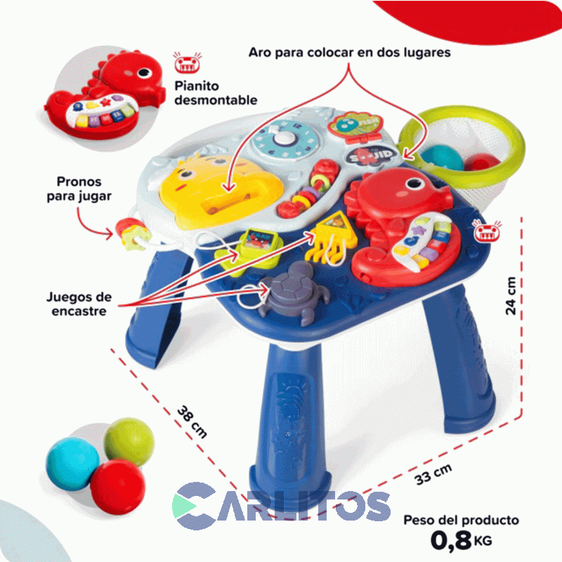 Mesa Didactica Bebesit 2 En 1 Azul 2002-A