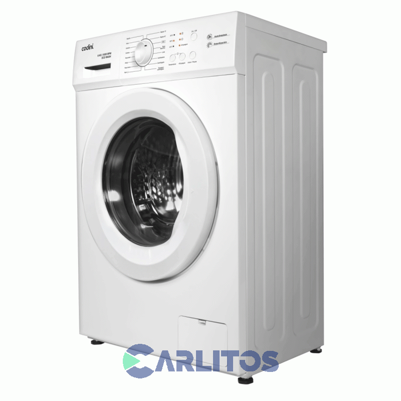 Lavarropa Carga Frontal Codini Inverter 6 KG - 1000 RPM Blanco Aiafe6010b