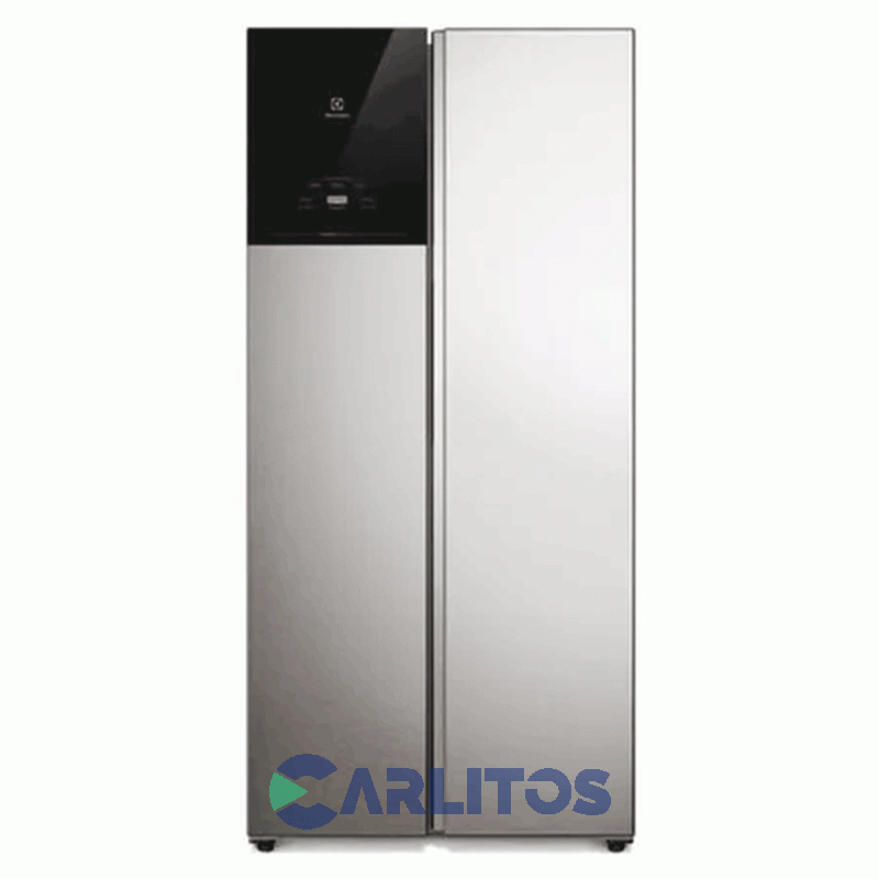 Heladera No Frost Side By Side Electrolux Inverter 430 Litros Gris Plata Es40s