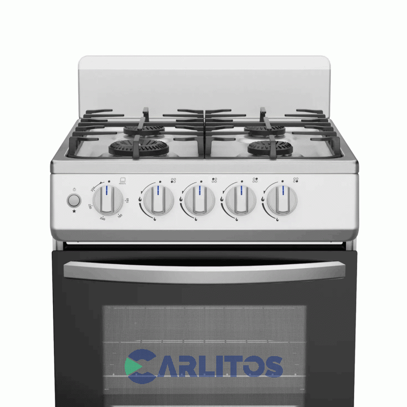 Cocina A Gas Midea 50 CM - 4 Hornallas Plata 20tmg4pgar1
