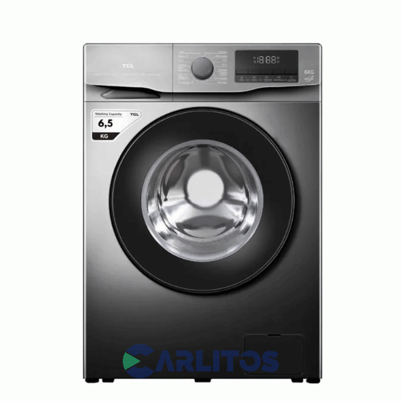 Lavarropa Carga Frontal Tcl Inverter 6.5 KG 1200 Rpm Gris Oscuro P6065fl