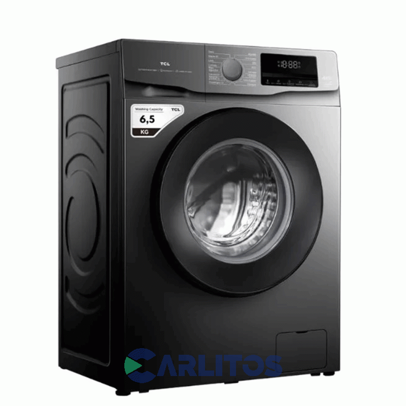 Lavarropa Carga Frontal Tcl Inverter 6.5 KG 1200 Rpm Gris Oscuro P6065fl