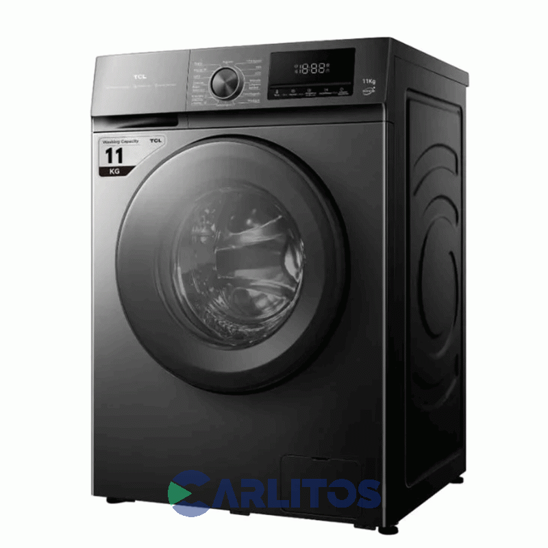 Lavarropa Carga Frontal Tcl Inverter 11 KG 1400 Rpm Gris Oscuro P111fl