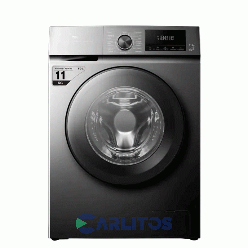 Lavarropa Carga Frontal Tcl Inverter 11 KG 1400 Rpm Gris Oscuro P111fl
