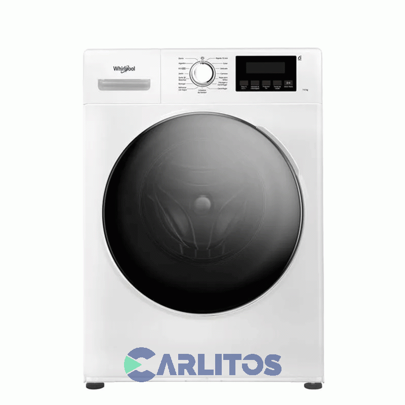 Lavarropa Carga Frontal Whirlpool 7 Kg Blanco 1200 Rpm Inverter Wnq07ab