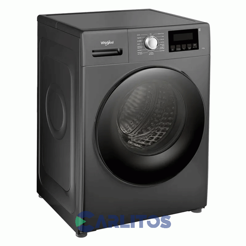 Lavarropa Carga Frontal Whirlpool 7 Kg Gris 1200 Rpm Inverter Wnq07as