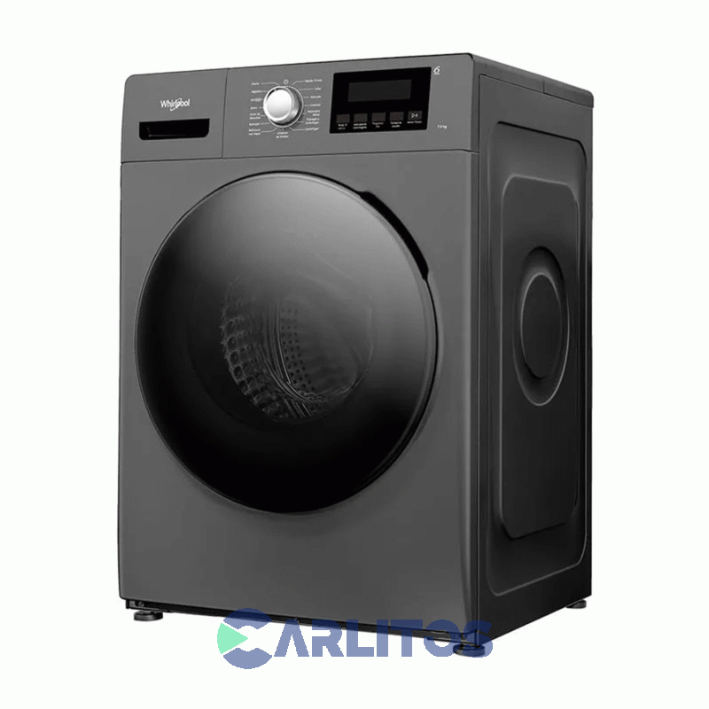 Lavarropa Carga Frontal Whirlpool 7 Kg Gris 1200 Rpm Inverter Wnq07as