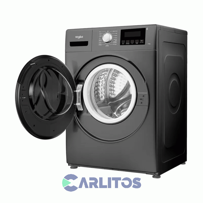 Lavarropa Carga Frontal Whirlpool 7 Kg Gris 1200 Rpm Inverter Wnq07as