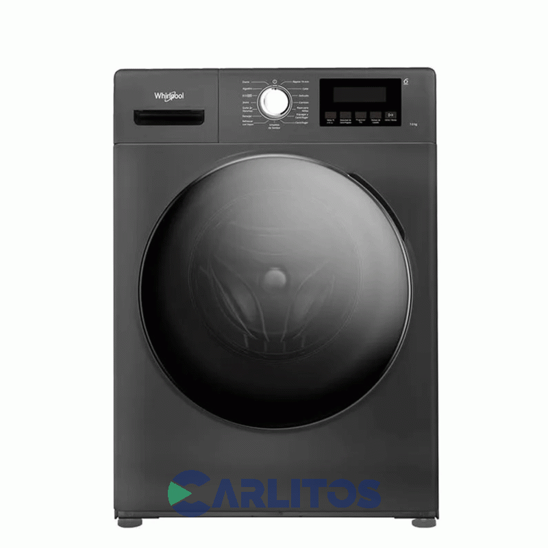 Lavarropa Carga Frontal Whirlpool 7 Kg Gris 1200 Rpm Inverter Wnq07as