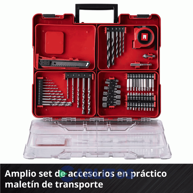 Kit Taladro Atornillador Einhell 13 Mm Inalambrico 18 V Te-Cd 18/40 Li-I +64 (1 X 2.0ah)