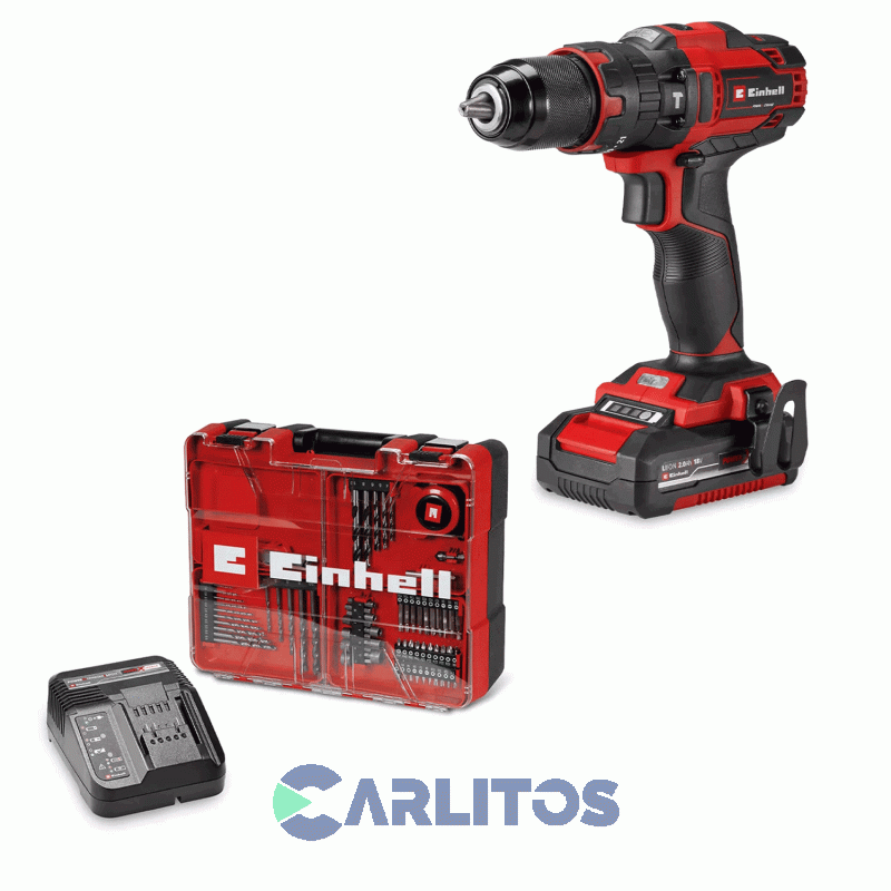 Kit Taladro Atornillador Einhell 13 Mm Inalambrico 18 V Te-Cd 18/40 Li-I +64 (1 X 2.0ah)