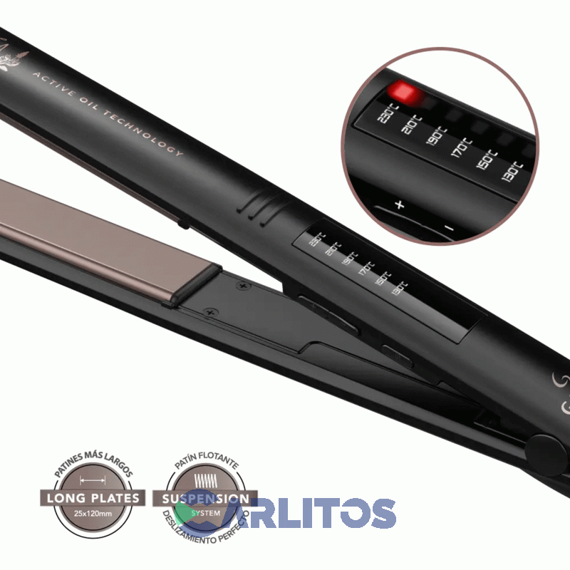 Planchita De Pelo Ga.Ma Elegance Led Chia arg