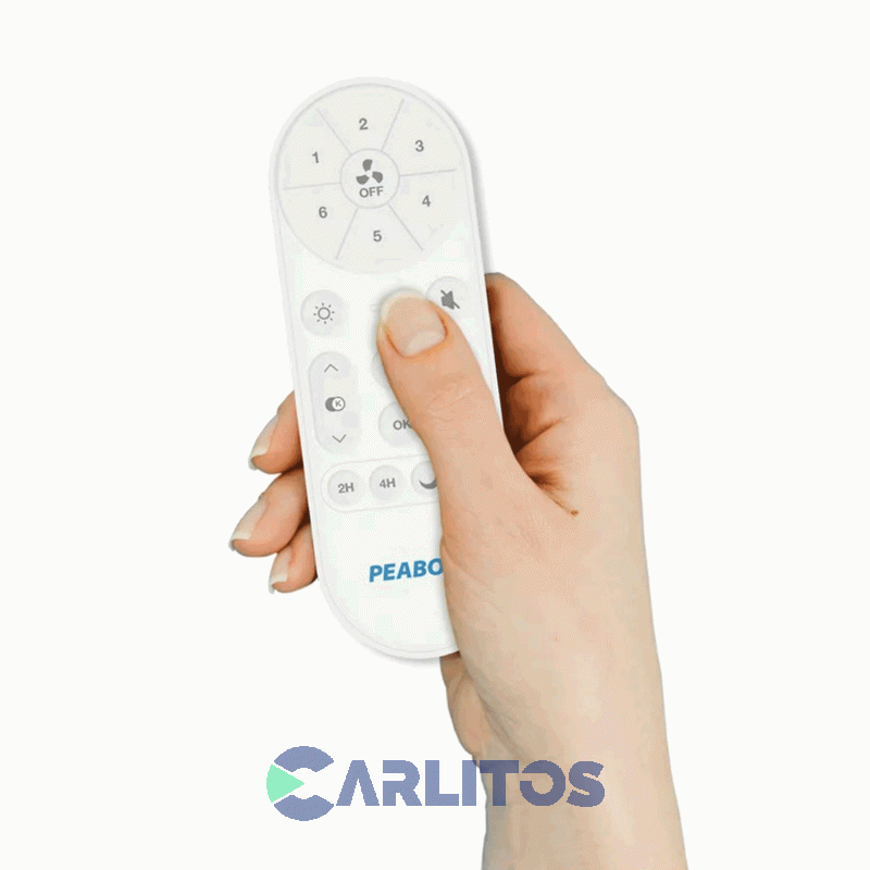Ventilador De Techo Retractil Peabody Acero Palas  Acrilico Con Led Pe-Vtrdc425s