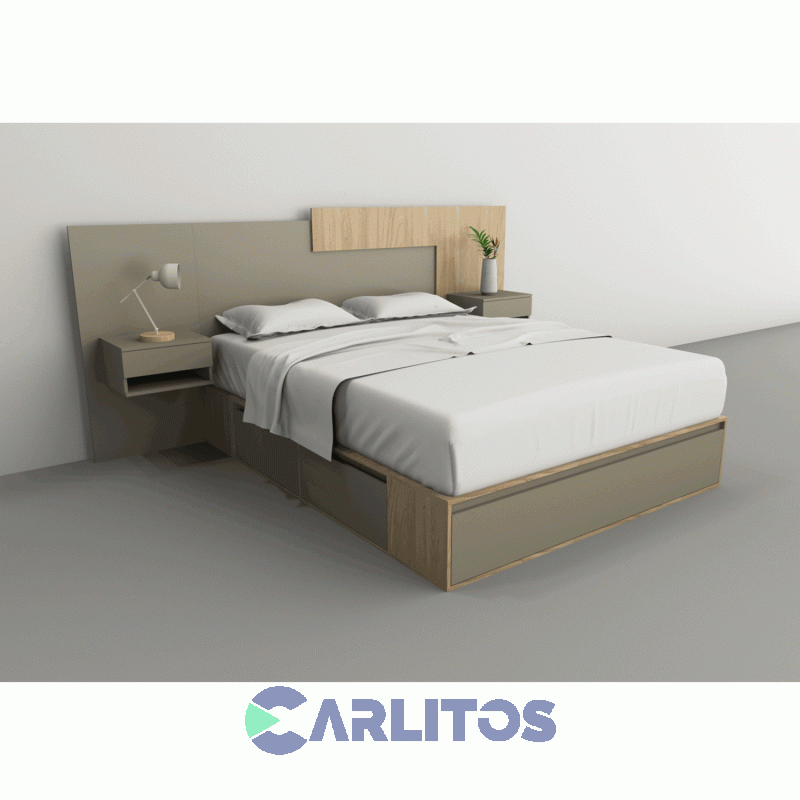 Box Multifunción 1.60 Mts 4 Cajones Tables Cod:6443 Olmo Finlandés y Gris