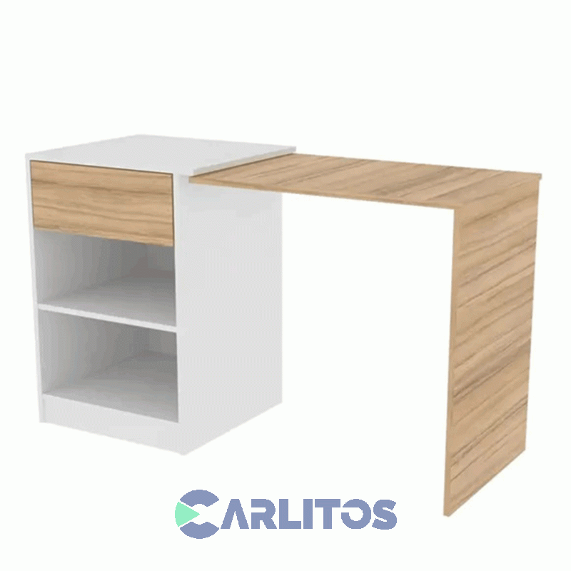 Escritorio Plegable Fiplasto ES1007 Coco y Blanco