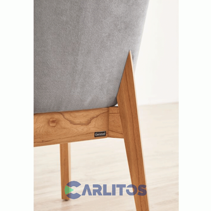 Sillon Sapporo Tapizado Tela Genoud Paraiso Lustre Roble