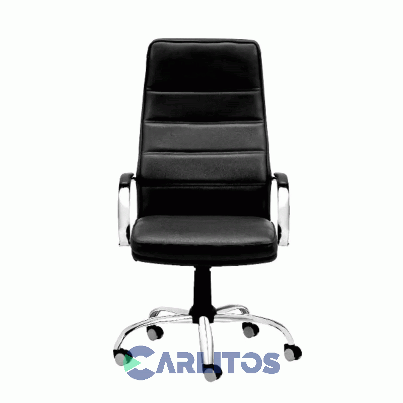 Sillon De Oficina Monet Portantino 901 Base Cromada Tapizado Negro