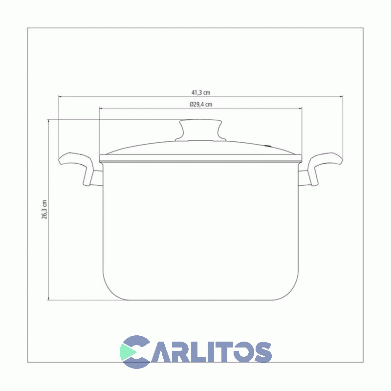 Olla Alta Tramontina Antiadherente 11.8 Lts Linea Paris Textur 28530/628