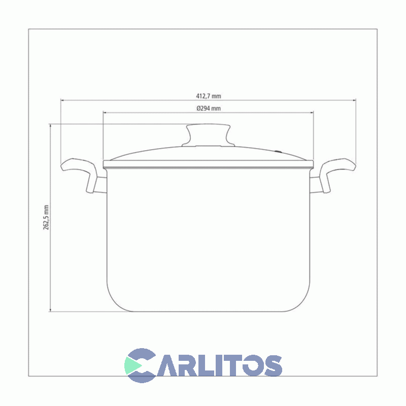 Olla Alta Tramontina Antiadherente 11.8 Lts Linea Paris Textur 28530/628