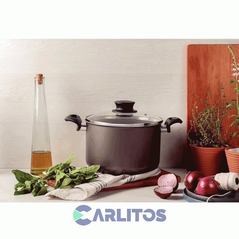 Olla Alta Tramontina Antiadherente 11.8 Lts Linea Paris Textur 28530/628