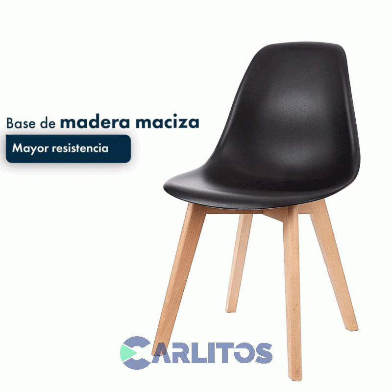 Silla Magnolia Garden Life Negra F908601